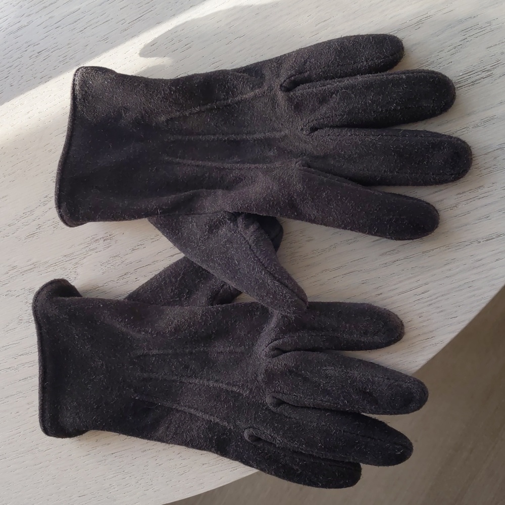 Deer Suede Leather Winter Gloves